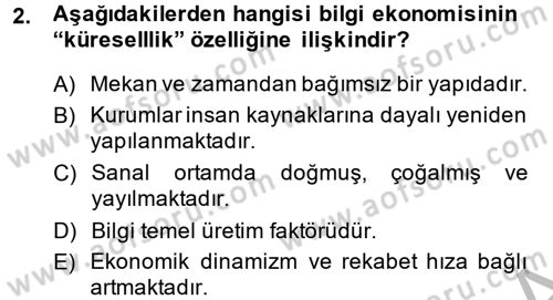 Dış Ticarette Bilgisayar Uygulamaları Dersi 2013 - 2014 Yılı (Vize) Ara Sınav Soruları 2. Soru