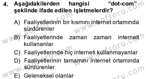 Dış Ticarette Bilgisayar Uygulamaları Dersi 2013 - 2014 Yılı (Vize) Ara Sınav Soruları 4. Soru