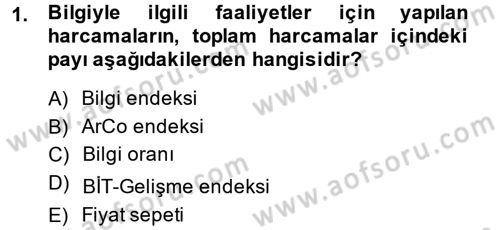 Dış Ticarette Bilgisayar Uygulamaları Dersi 2013 - 2014 Yılı (Final) Dönem Sonu Sınav Soruları 1. Soru