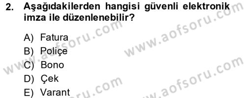 Dış Ticarette Bilgisayar Uygulamaları Dersi 2013 - 2014 Yılı (Final) Dönem Sonu Sınav Soruları 2. Soru