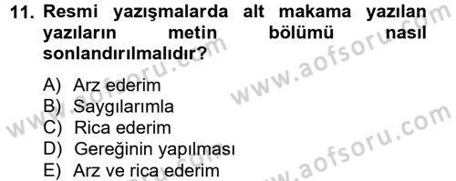 Dış Ticarette Bilgisayar Uygulamaları Dersi 2014 - 2015 Yılı (Vize) Ara Sınavı 11. Soru