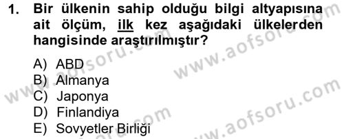 Dış Ticarette Bilgisayar Uygulamaları Dersi 2014 - 2015 Yılı (Final) Dönem Sonu Sınav Soruları 1. Soru