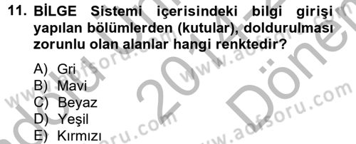 Dış Ticarette Bilgisayar Uygulamaları Dersi 2014 - 2015 Yılı (Final) Dönem Sonu Sınav Soruları 11. Soru