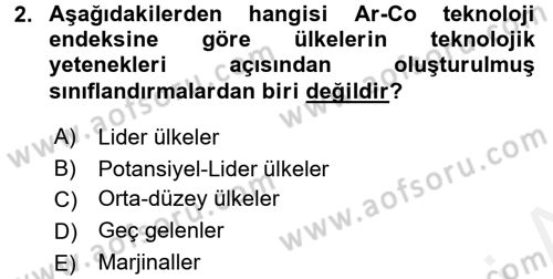 Dış Ticarette Bilgisayar Uygulamaları Dersi 2015 - 2016 Yılı (Vize) Ara Sınav Soruları 2. Soru