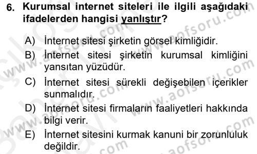Dış Ticarette Bilgisayar Uygulamaları Dersi 2015 - 2016 Yılı (Vize) Ara Sınav Soruları 6. Soru