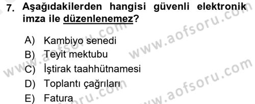 Dış Ticarette Bilgisayar Uygulamaları Dersi 2015 - 2016 Yılı (Vize) Ara Sınav Soruları 7. Soru