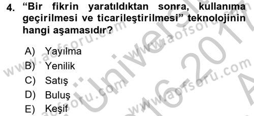 Dış Ticarette Bilgisayar Uygulamaları Dersi 2016 - 2017 Yılı (Vize) Ara Sınav Soruları 4. Soru