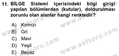 Dış Ticarette Bilgisayar Uygulamaları Dersi 2016 - 2017 Yılı (Final) Dönem Sonu Sınav Soruları 11. Soru