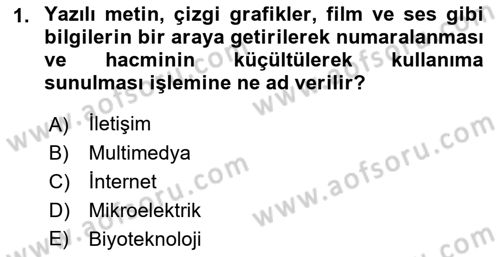 Dış Ticarette Bilgisayar Uygulamaları Dersi 2017 - 2018 Yılı (Vize) Ara Sınav Soruları 1. Soru