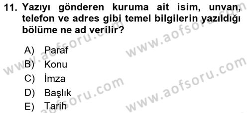 Dış Ticarette Bilgisayar Uygulamaları Dersi 2017 - 2018 Yılı (Vize) Ara Sınav Soruları 11. Soru
