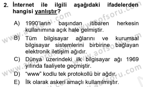 Dış Ticarette Bilgisayar Uygulamaları Dersi 2017 - 2018 Yılı (Vize) Ara Sınav Soruları 2. Soru