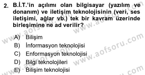 Dış Ticarette Bilgisayar Uygulamaları Dersi 2023 - 2024 Yılı (Vize) Ara Sınav Soruları 2. Soru