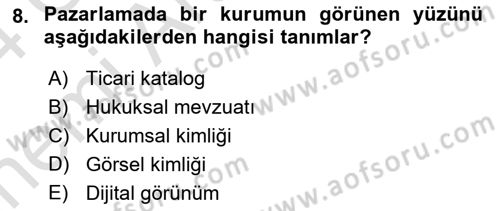 Dış Ticarette Bilgisayar Uygulamaları Dersi 2023 - 2024 Yılı (Vize) Ara Sınav Soruları 8. Soru