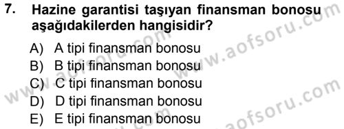 Dış Ticaretin Finansmanı ve Teşviki Dersi 2012 - 2013 Yılı (Final) Dönem Sonu Sınav Soruları 7. Soru