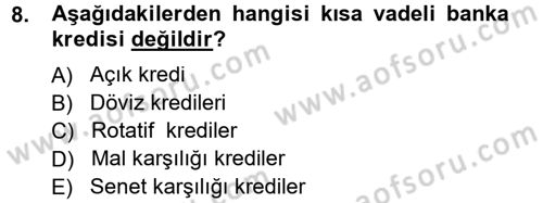 Dış Ticaretin Finansmanı ve Teşviki Dersi 2012 - 2013 Yılı (Final) Dönem Sonu Sınav Soruları 8. Soru