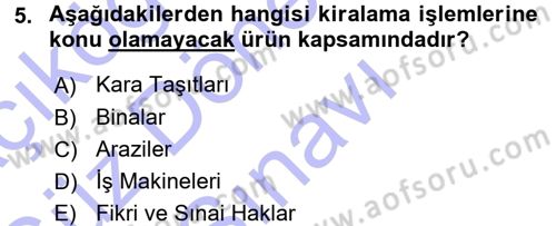 Dış Ticaretin Finansmanı ve Teşviki Dersi 2015 - 2016 Yılı (Final) Dönem Sonu Sınav Soruları 5. Soru