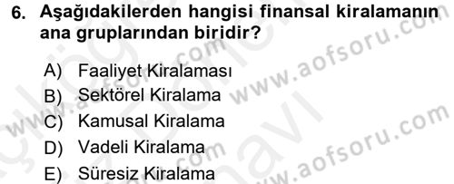 Dış Ticaretin Finansmanı ve Teşviki Dersi 2016 - 2017 Yılı (Final) Dönem Sonu Sınav Soruları 6. Soru