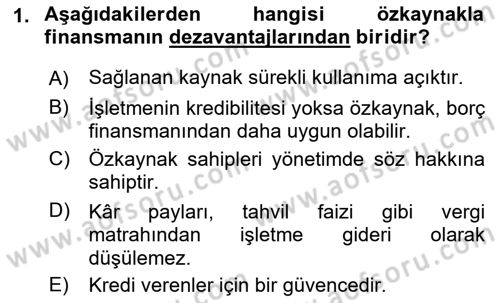Dış Ticaretin Finansmanı ve Teşviki Dersi 2021 - 2022 Yılı Yaz Okulu Sınav Soruları 1. Soru