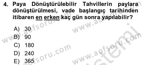 Dış Ticaretin Finansmanı ve Teşviki Dersi 2022 - 2023 Yılı (Vize) Ara Sınavı 4. Soru