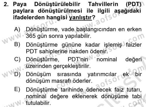 Dış Ticaretin Finansmanı ve Teşviki Dersi 2025 - 2026 Yılı (Vize) Ara Sınav Soruları 2. Soru