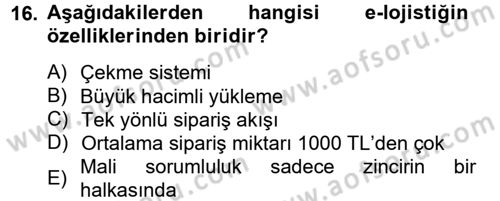 Elektronik Ticaret Dersi 2012 - 2013 Yılı (Final) Dönem Sonu Sınav Soruları 16. Soru