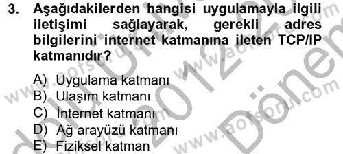 Elektronik Ticaret Dersi 2012 - 2013 Yılı (Final) Dönem Sonu Sınav Soruları 3. Soru
