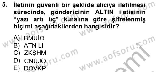 Elektronik Ticaret Dersi 2012 - 2013 Yılı (Final) Dönem Sonu Sınav Soruları 5. Soru