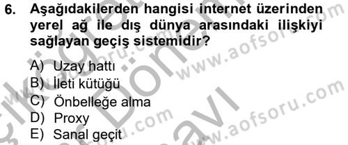 Elektronik Ticaret Dersi 2012 - 2013 Yılı (Final) Dönem Sonu Sınav Soruları 6. Soru