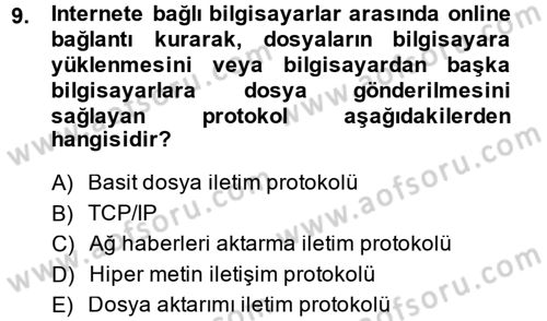 Elektronik Ticaret Dersi 2014 - 2015 Yılı (Vize) Ara Sınav Soruları 9. Soru