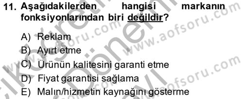 Elektronik Ticaret Dersi 2014 - 2015 Yılı (Final) Dönem Sonu Sınav Soruları 11. Soru