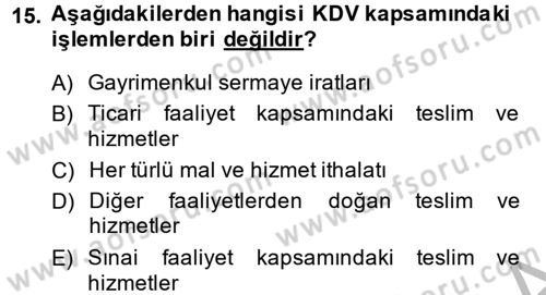 Elektronik Ticaret Dersi 2014 - 2015 Yılı (Final) Dönem Sonu Sınav Soruları 15. Soru