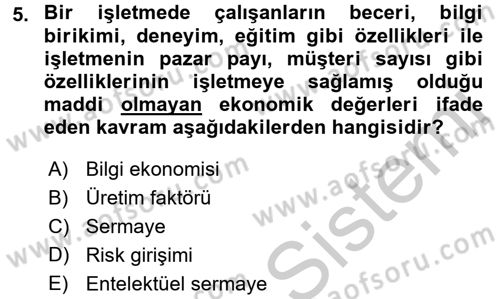 Elektronik Ticaret Dersi 2016 - 2017 Yılı (Vize) Ara Sınav Soruları 5. Soru