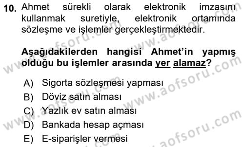 Elektronik Ticaret Dersi 2016 - 2017 Yılı (Final) Dönem Sonu Sınav Soruları 10. Soru