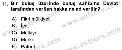 Elektronik Ticaret Dersi 2016 - 2017 Yılı (Final) Dönem Sonu Sınav Soruları 11. Soru