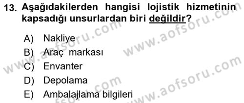 Elektronik Ticaret Dersi 2016 - 2017 Yılı (Final) Dönem Sonu Sınav Soruları 13. Soru