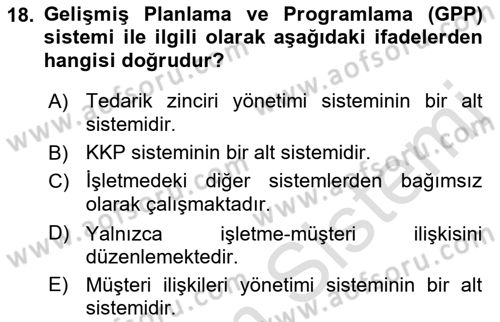 Elektronik Ticaret Dersi 2016 - 2017 Yılı (Final) Dönem Sonu Sınav Soruları 18. Soru