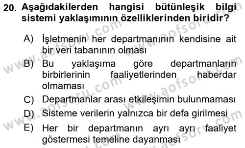 Elektronik Ticaret Dersi 2016 - 2017 Yılı (Final) Dönem Sonu Sınav Soruları 20. Soru