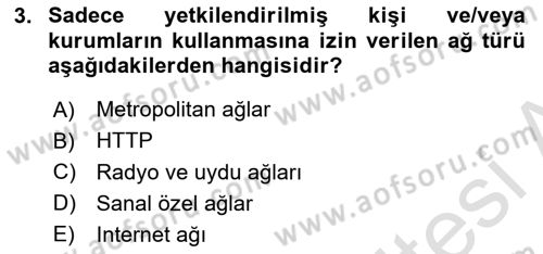 Elektronik Ticaret Dersi 2016 - 2017 Yılı (Final) Dönem Sonu Sınav Soruları 3. Soru