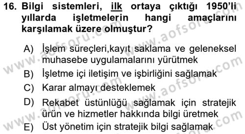 Elektronik Ticaret Dersi 2017 - 2018 Yılı 3 Ders Sınavı 16. Soru