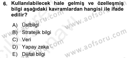 Elektronik Ticaret Dersi 2017 - 2018 Yılı 3 Ders Sınavı 6. Soru