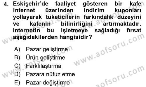 Elektronik Ticaret Dersi 2017 - 2018 Yılı (Vize) Ara Sınav Soruları 4. Soru