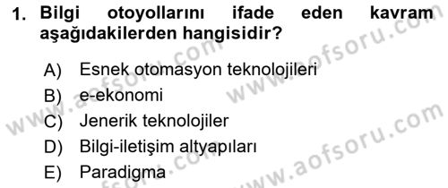 Elektronik Ticaret Dersi 2018 - 2019 Yılı (Vize) Ara Sınav Soruları 1. Soru