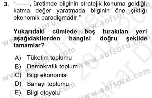 Elektronik Ticaret Dersi 2018 - 2019 Yılı (Vize) Ara Sınav Soruları 3. Soru