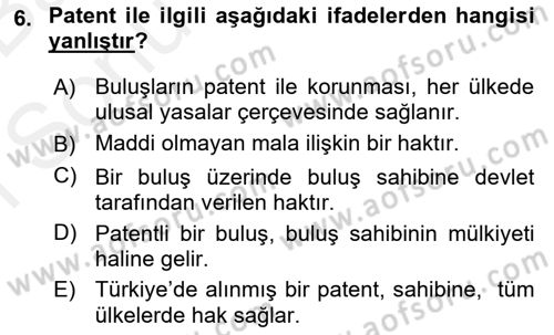 Elektronik Ticaret Dersi 2018 - 2019 Yılı (Final) Dönem Sonu Sınav Soruları 6. Soru