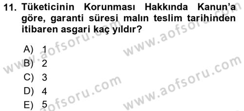 Elektronik Ticaret Dersi 2018 - 2019 Yılı Yaz Okulu Sınav Soruları 11. Soru