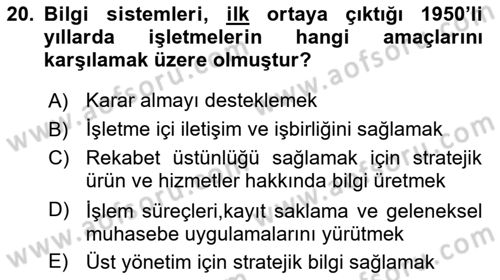 Elektronik Ticaret Dersi 2018 - 2019 Yılı Yaz Okulu Sınav Soruları 20. Soru