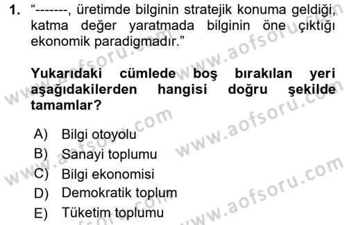 Elektronik Ticaret Dersi 2020 - 2021 Yılı Yaz Okulu Sınavı 1. Soru