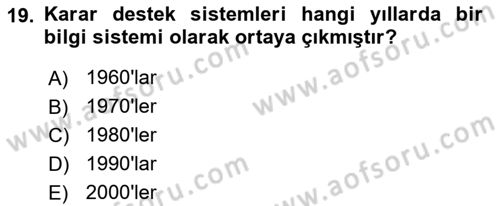 Elektronik Ticaret Dersi 2020 - 2021 Yılı Yaz Okulu Sınavı 19. Soru