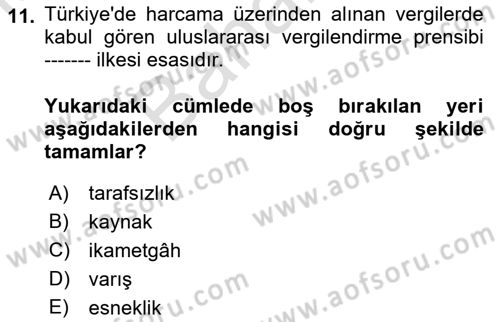 Elektronik Ticaret Dersi 2021 - 2022 Yılı (Final) Dönem Sonu Sınav Soruları 11. Soru