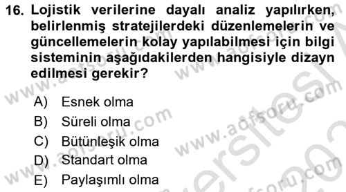 Elektronik Ticaret Dersi 2021 - 2022 Yılı (Final) Dönem Sonu Sınav Soruları 16. Soru